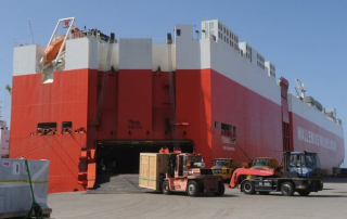 Port of Hueneme - Loading Red Ship with Cargo