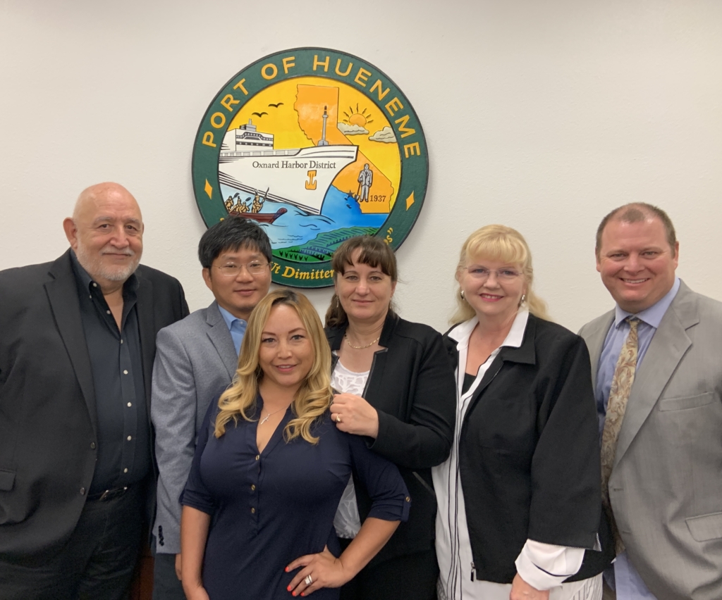 The Port of Hueneme’s Finance and Accounting team: Andrew Palomares, Deputy Executive Director, CFO/CAO; Austin Yang, Director of Finance & Accounting; Gabriella Sabo, Accounting Manager; Robin Campos, HR Management Specialist; Paul Lydiate, Financial Analyst