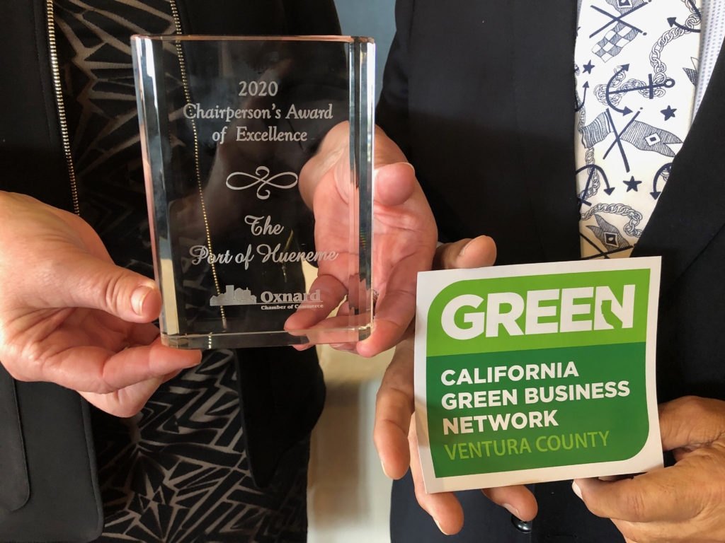 January 30, 2020 – The Port of Hueneme kicked off 2020 drawing the attention of Ventura County’s business leaders and environmental advocates earning the California Green Business Network Certification and the 2020 Outstanding Business Catalyst Award. 