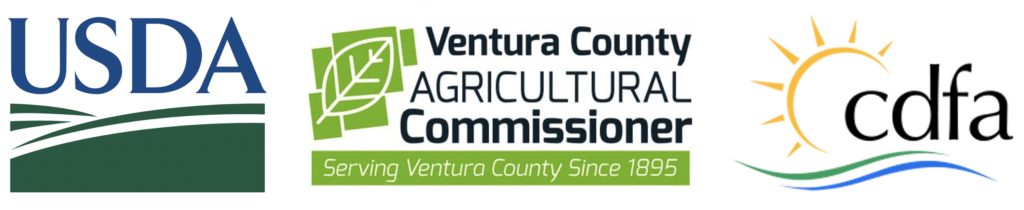 Logos: USDA, Ventura County Agricultural Commissioner, CDFA