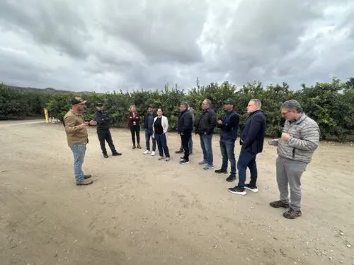 A delegation from the Port of Paita tours local agricultural sites