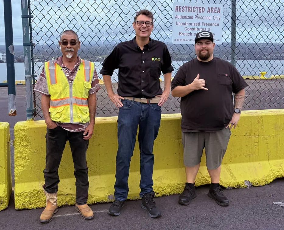 (L to R: Guy Serikaku, Jason Hodge, Ikaika “KK” Nacua)